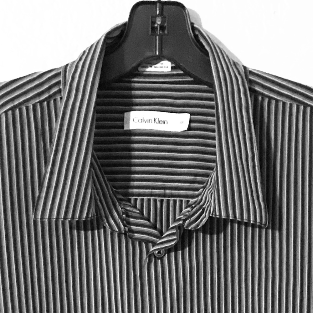 Calvin Klein pin striped button down.